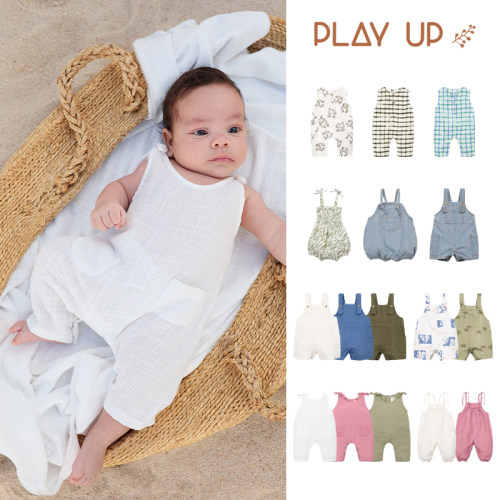 PlayupSS26儿童背带裤包屁衣