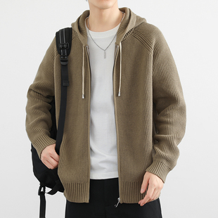 2025新款春秋季针织开衫毛衣男款宽松休闲百搭上衣青少年大童男装