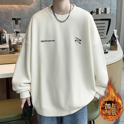 2025新款春秋季卫衣男款宽松休闲圆领上衣青少年大童潮流帅气外套