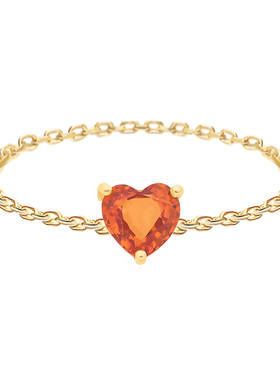 YI Collection珠宝 橙色蓝宝石爱心至尊链戒