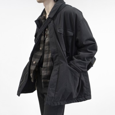 1533冬季加厚保暖复古中长款棉服