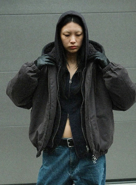 羊毛连帽水洗高端Conmar拉链复古90白鸭羽绒服夹克HUNTINGOLD1533