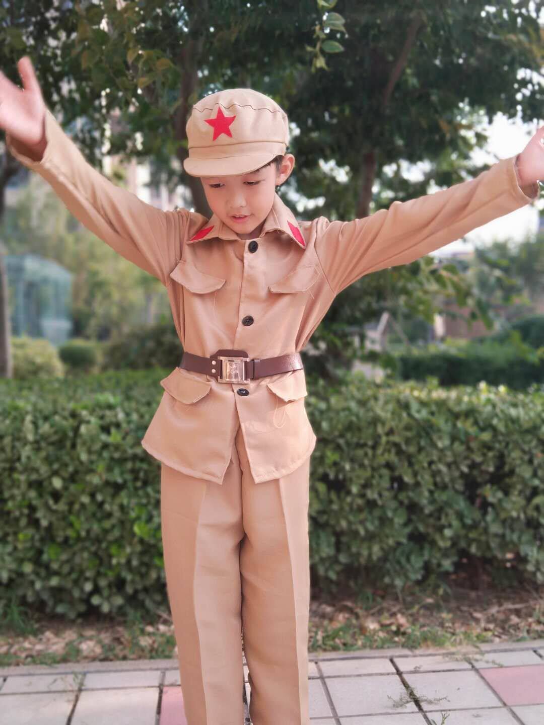 志愿军表演服儿童成人解放军抗日服装红星闪闪红军八路军演出服