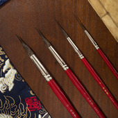 竹羽堂 长峰笔 松鼠毛拉线笔 L211 红瘦子水彩笔