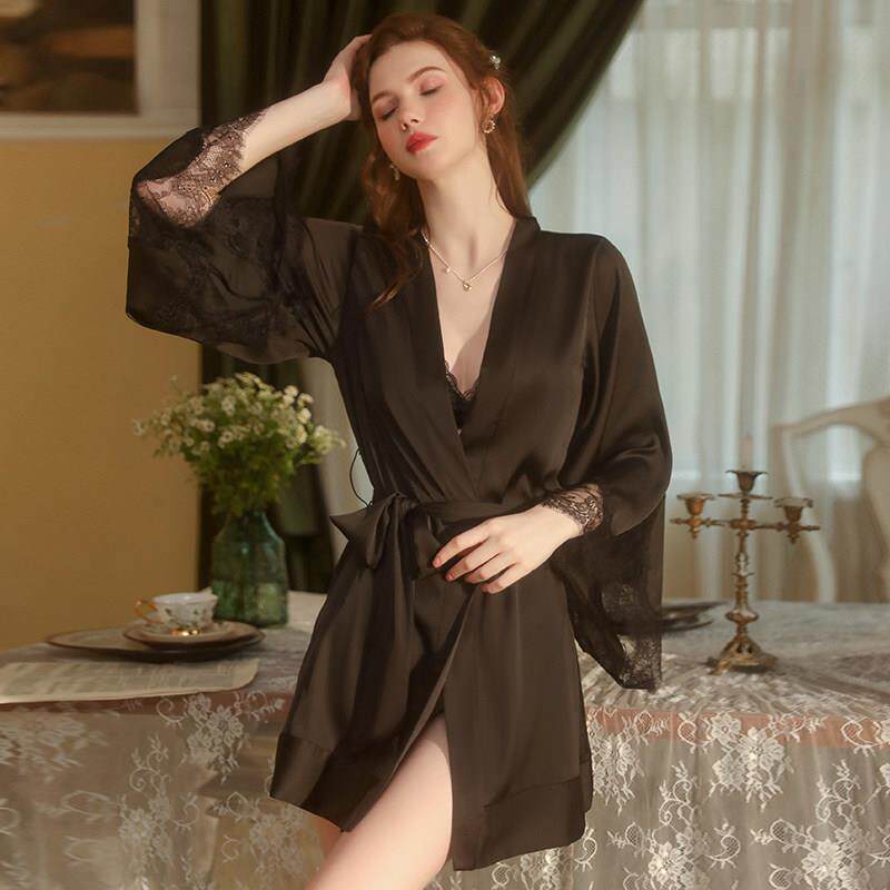 趣味约会战袍性感睡袍女