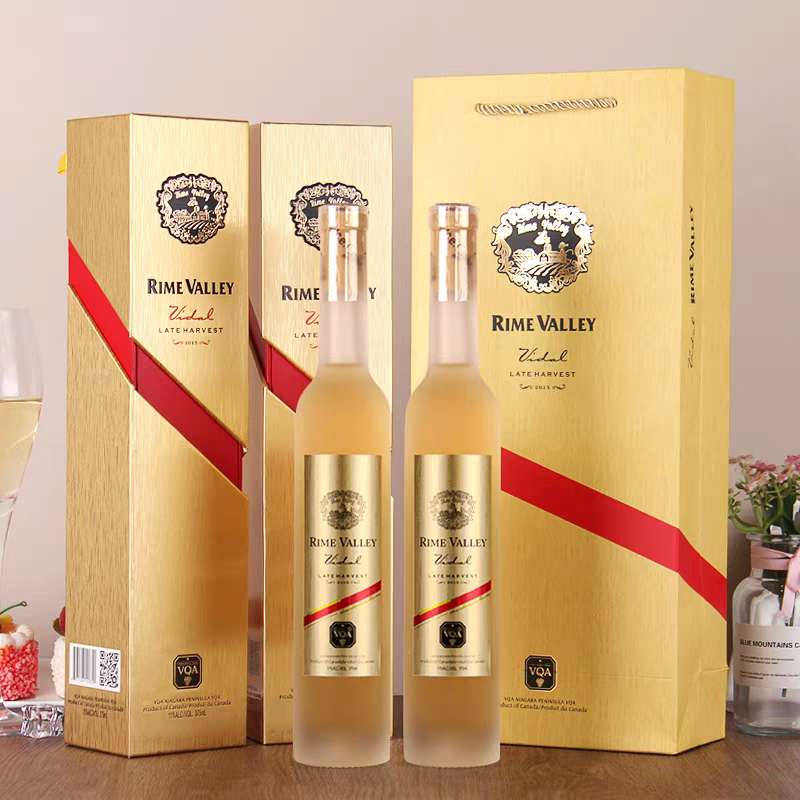 加拿大冰酒庄园原装进口VQA甜型晚收白葡萄酒冰白葡萄酒单支礼盒