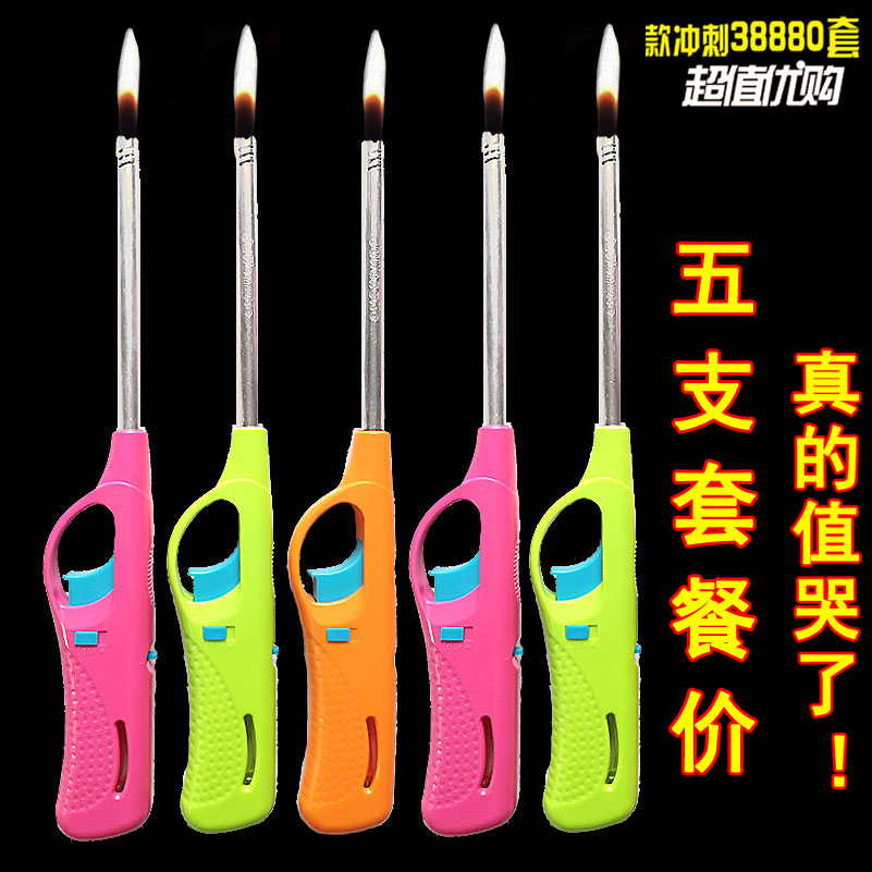 Mở ngọn lửa đánh lửa điện tử bếp gas tự nhiên bếp gas dài nhẹ hơn nến dài miệng đánh lửa - Bật lửa bật lửa dupont
