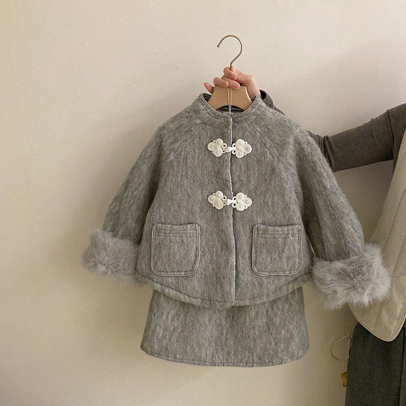 女童秋冬2026新款高级感可拆卸毛毛长袖外套韩版简约半身裙两件套,童装/婴儿装/亲子装,套装,淘宝优惠券,粉丝福利购,淘宝优惠卷