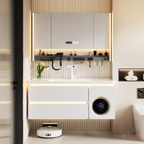 橡木门板陶瓷一体盆轻奢破损补寄