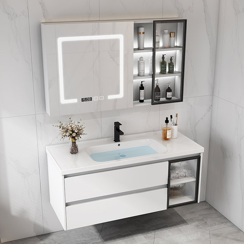 全桉木陶瓷一体盆现代j简约