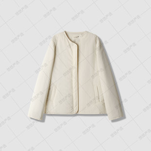 悠悠炸疯了 卡码 复古袖 上衣小众棉服 拍小 口圆领简约时尚