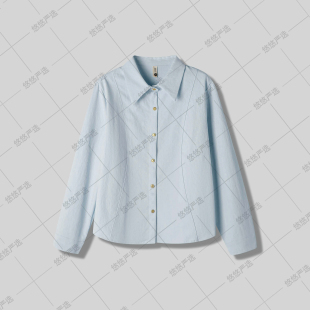新款 春季 不易皱 翻领上衣衬衣百搭休闲外套 挺而有型