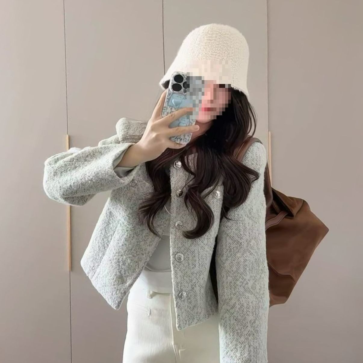 薄荷绿气质羊毛小香风外套新款秋冬季短款外套女感韩系上衣,女装/女士精品,大码呢大衣,淘宝优惠券,粉丝福利购,淘宝优惠卷