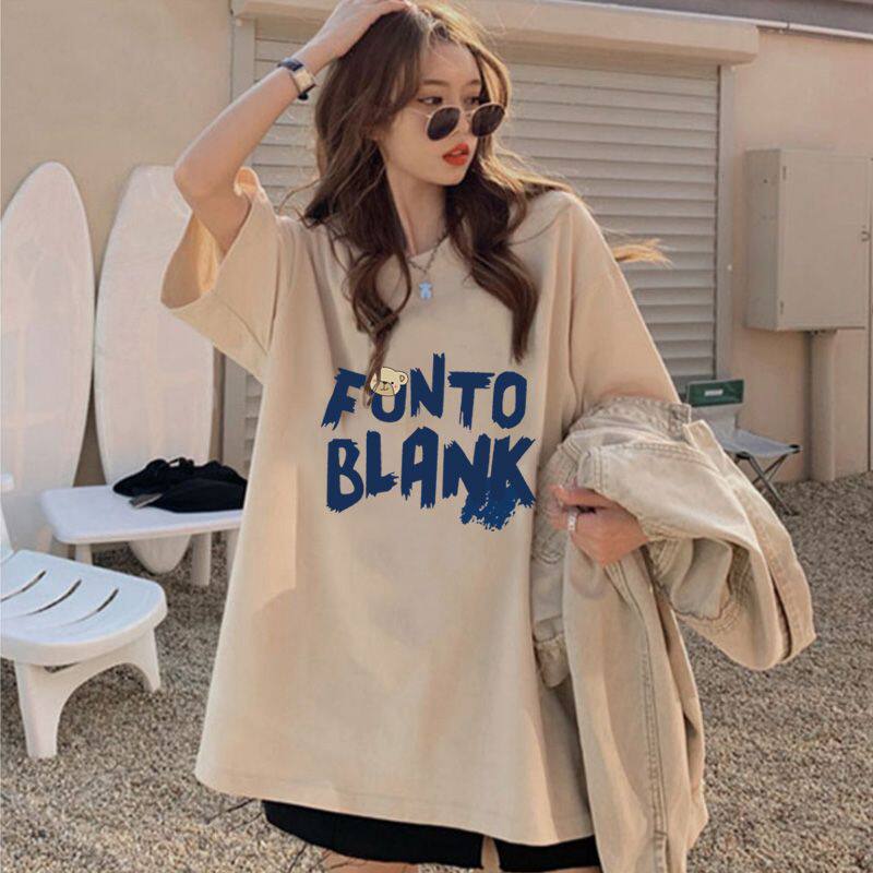 美式复古短袖t恤女装夏季宽松大码200斤胖mm港味chic慵懒风上衣潮