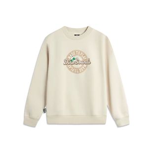 LiNing李宁 运动生活 字母圆领套头卫衣 女款 砂砾灰