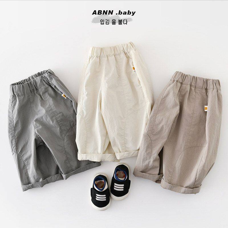 男童全棉裤子春装婴幼儿纯色工装裤儿童休闲长裤宝宝纯棉宽松裤子