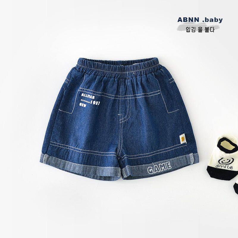 男宝宝帅气短裤夏季2025新款儿童水洗软牛仔短裤男童夏装工装裤子
