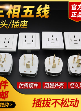 三相大功率工业插头三相五线