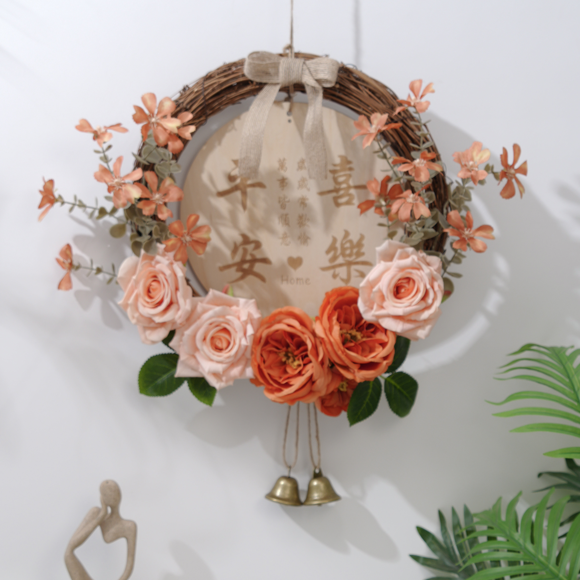 房門裝飾掛件墻上遮丑花環掛飾