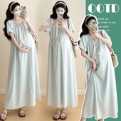 气质孕妇装 现2026夏季 宽松高级法式 连衣裙大码 温柔风短袖
