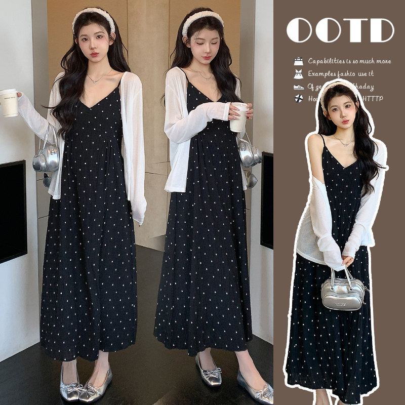 2026春季经典波点吊带连衣裙+防晒开衫两件套孕妇套装,孕妇装/孕产妇用品/营养,套装,淘宝优惠券,粉丝福利购,淘宝优惠卷