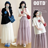 新款 孕妇上衣 韩版 中长款 孕妇调节裙 时尚 2026夏季