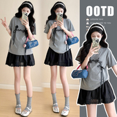 半身短裙孕妇套装 现2026夏季 宽松上衣 纯棉经典 新品