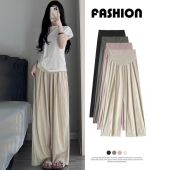 宽松百搭潮妈裤 孕妇超薄天丝阔腿裤 托腹裤 冰凉透气薄款 子 夏季