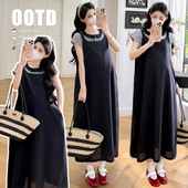 现现韩里韩气绝美慵懒松弛感穿搭格子衬衫 背心裙套装