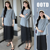 纯棉T恤 韩版 波点半身裙 新品 夏季