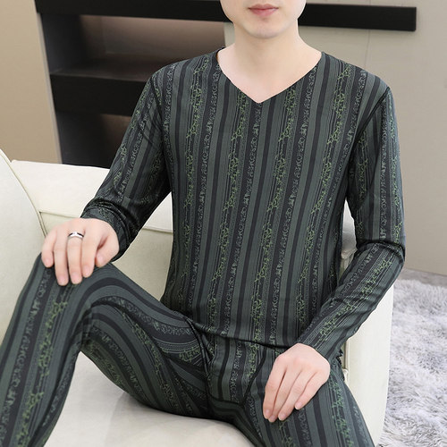 2024新款保暖内衣男德绒发热套装秋冬季青少年德荣无痕秋衣裤秋裤