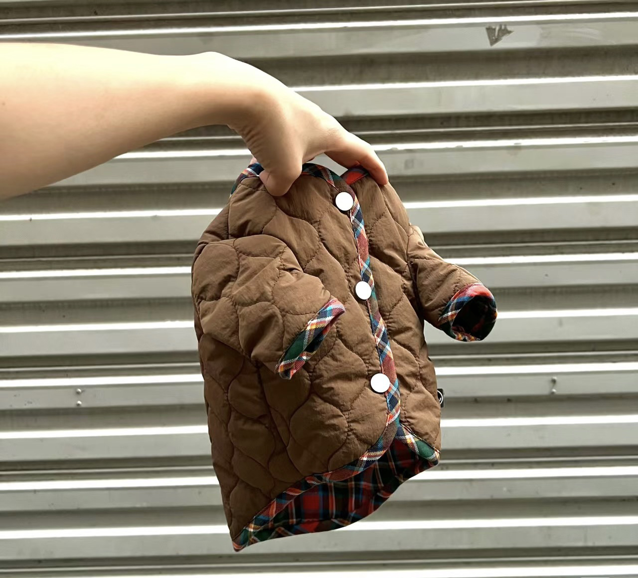 山系露营风双面可穿的棉服外套宠物狗狗猫咪秋冬衣服比熊泰迪博美