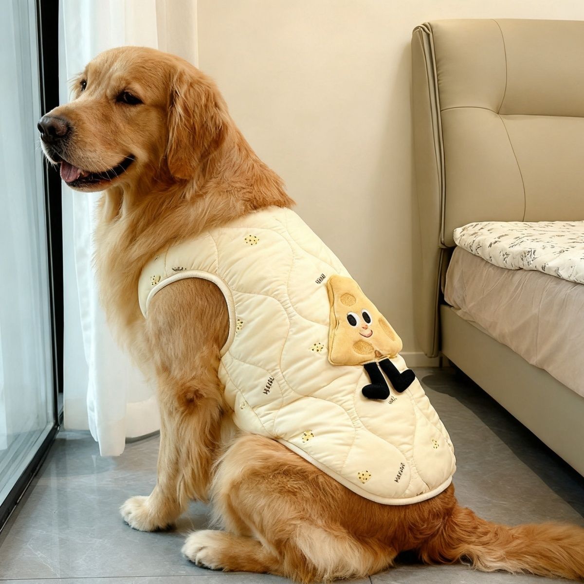 狗狗衣服秋冬加厚保暖背心大型犬金毛萨摩耶拉布拉多秋冬保暖马甲