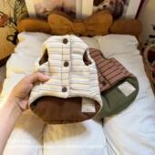 韩版 秋冬狗狗保暖棉服宠物马甲外套可穿雪纳瑞泰迪比熊猫咪