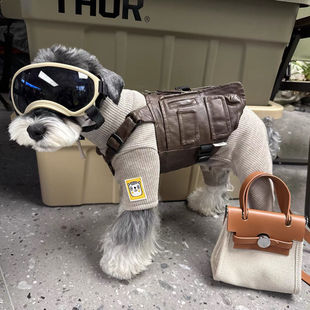 狗狗衣服秋冬潮裤雪纳瑞比熊泰迪西高地美卡四脚打底工装外套