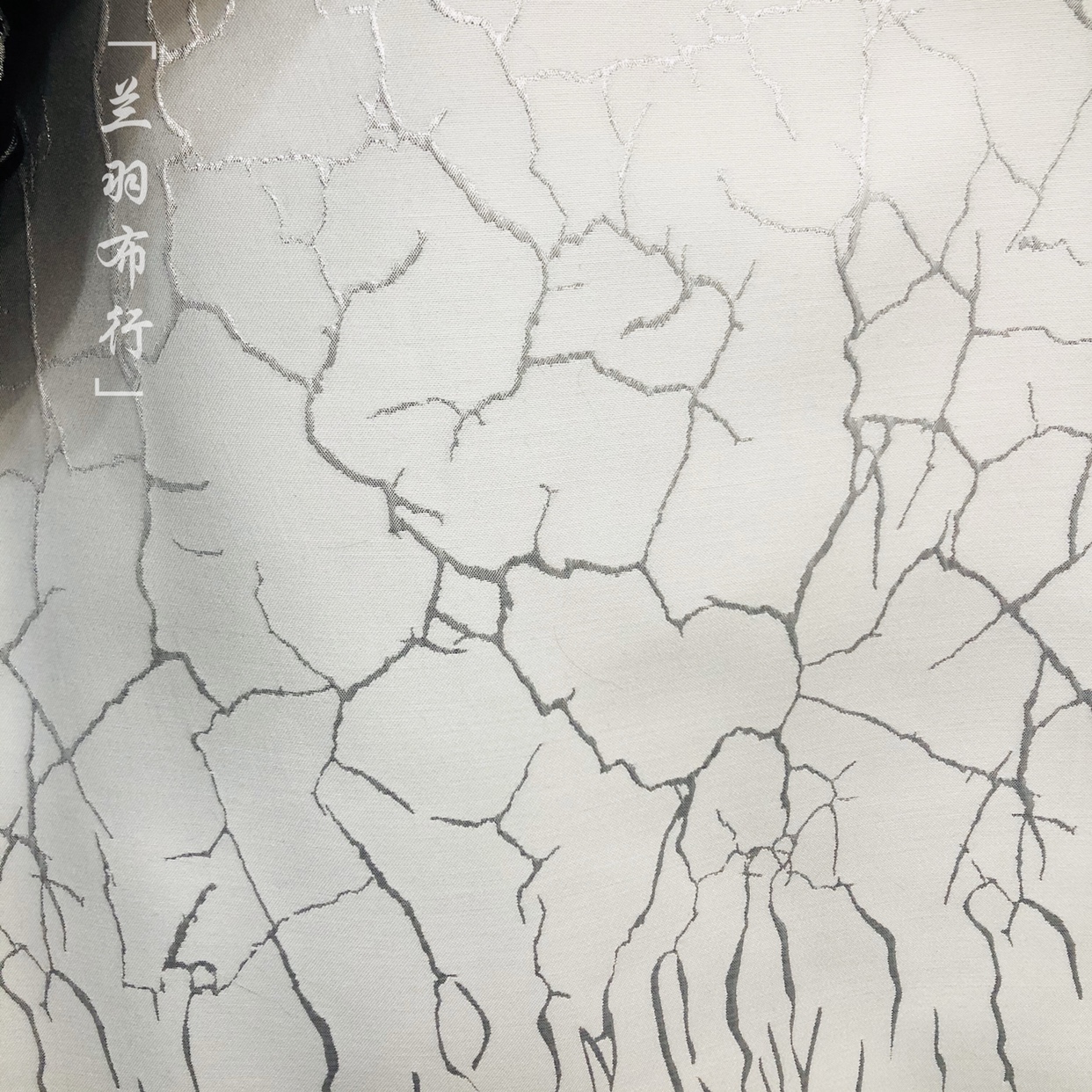 织金闪电纹亮丝银丝不规则纹路提花面料服装设计连衣裙短裙通用