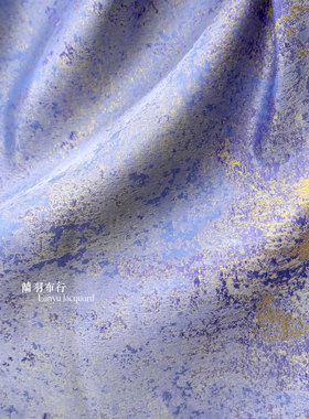 【半米价】2026洒金鎏金织金提花服装面料高档汉服外套手工diy