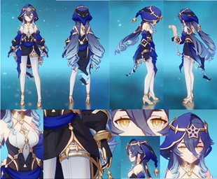 墨染青丝假发定制原神莱依拉cos反重力假发来图定做各种人物假毛