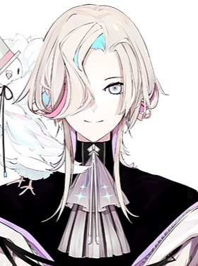 墨染青丝假发定制Holostars Vtuber UPROAR!! - 羽继鸟有cos假毛