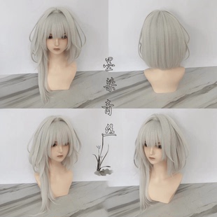 墨染青丝假发明日方舟凯尔希cos假发一件起定制各种人物假毛假发