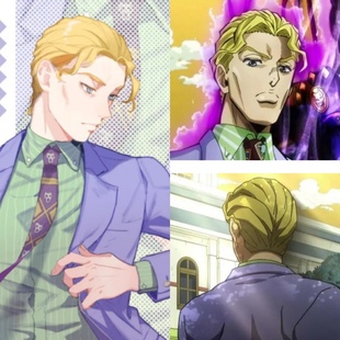 墨染青丝假发定制JOJO 的奇妙冒险 不灭钻石吉良吉影cos假毛