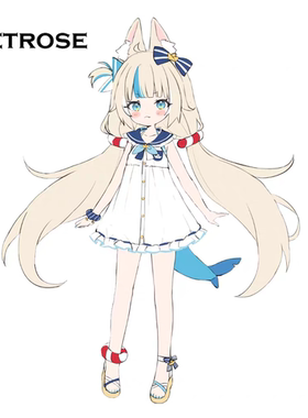 墨染青丝假发定制 vtuber sameko cos假发来图定做各种人物假毛