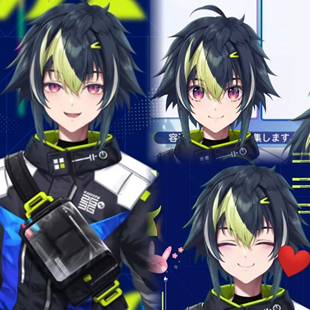 墨染青丝假发定制虚拟主播 彩虹社 伊波雷cos假发一件起定制假毛