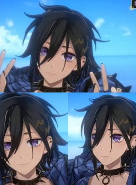 墨染青丝假发定制holostars 奏手イヅルcos假发一件定做各种假毛