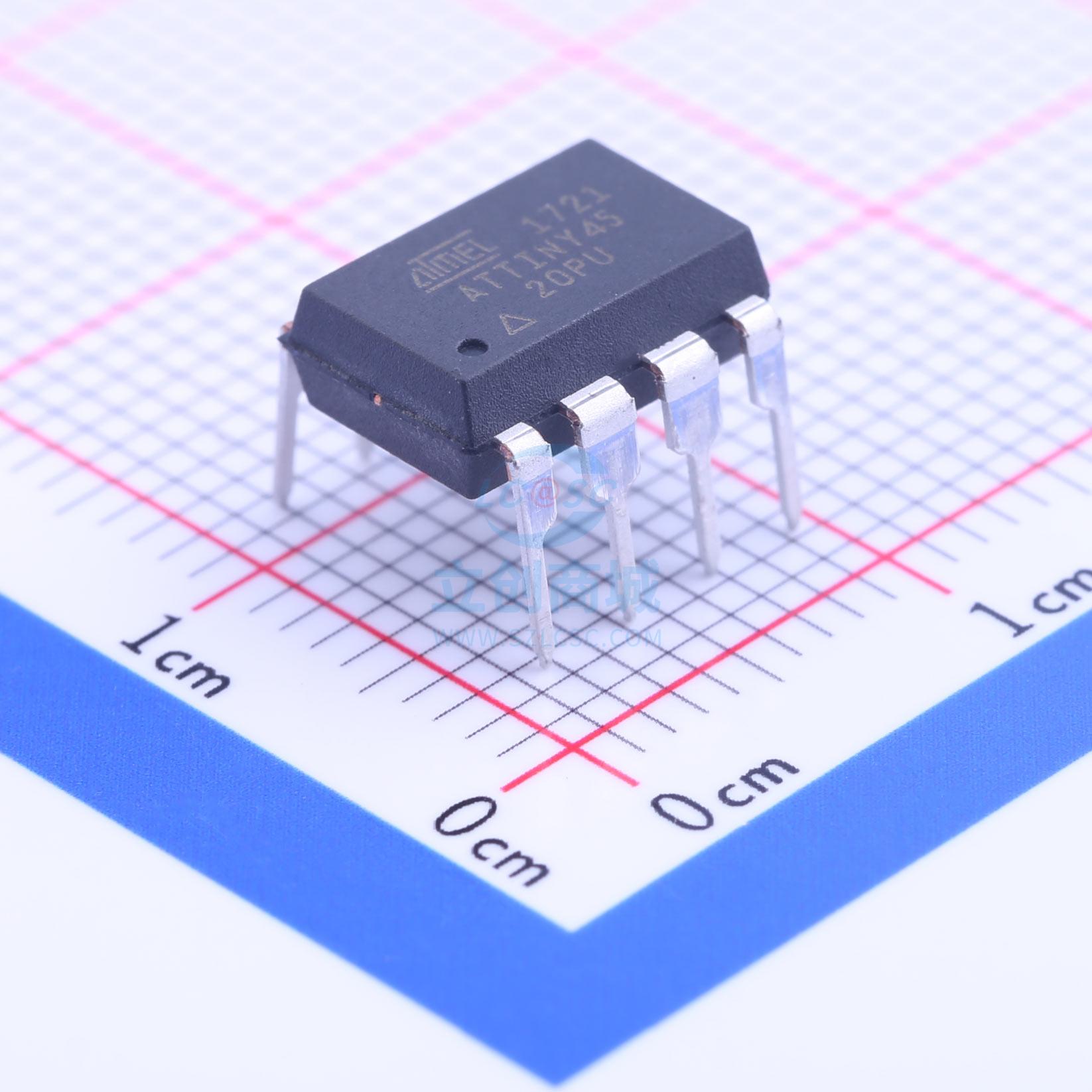 单片机(MCU/MPU/SOC) ATTINY45-20PU DIP-8 MIC 全新原装进口