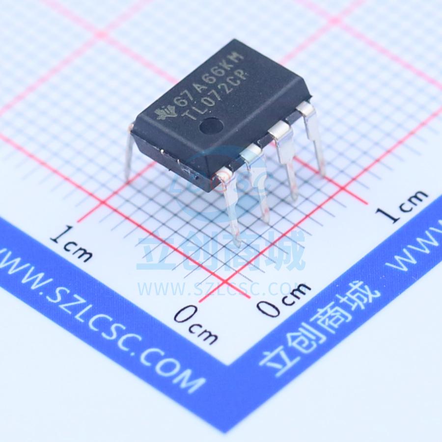 FET输入运放 TL072CP DIP-8 TI 全新原装进口