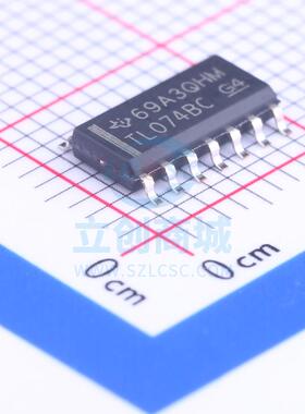 FET输入运放 TL074BCDR SOIC-14_150mil TI 全新原装进口
