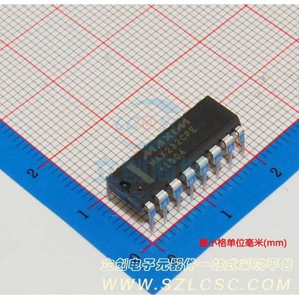 RS232芯片 MAX232CPE+ DIP-16 MAXIM 全新原装进口