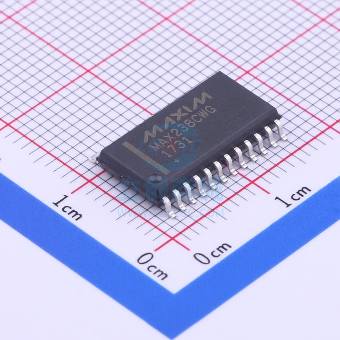 RS232芯片 MAX238CWG+T SOIC-24_300mil MAXIM 全新原装进口