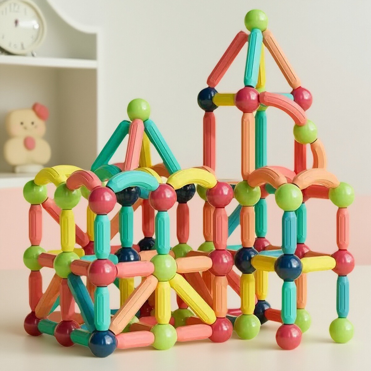 大颗粒磁力棒积木儿童益智力开发磁吸拼图磁性拼装2一3岁宝宝玩具